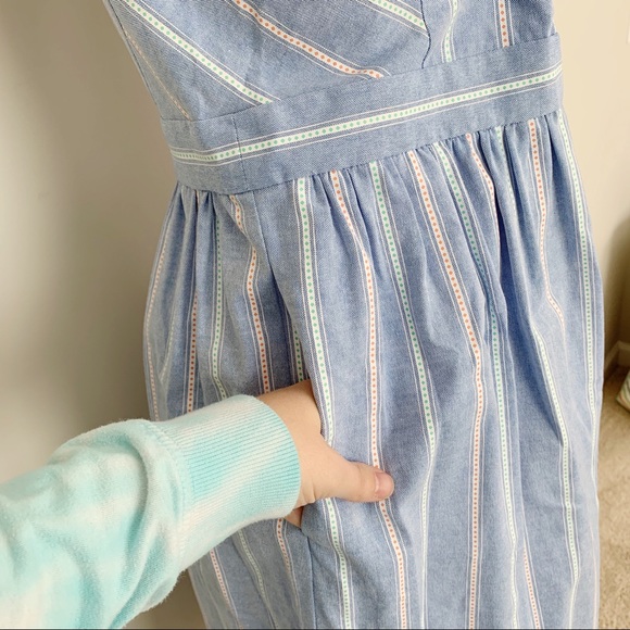 NWT • Draper James Blue Striped Dress - Picture 4 of 10